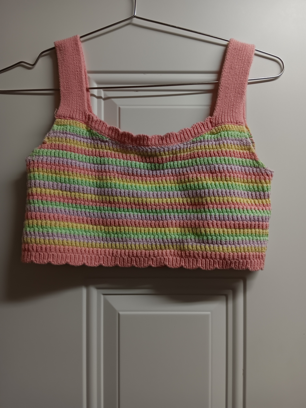 wild fable Pastel Multi-Stripe Knit Crop Tank